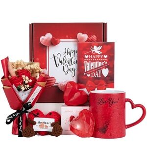 Valentine's Day Gift Set with Red Heart Mug